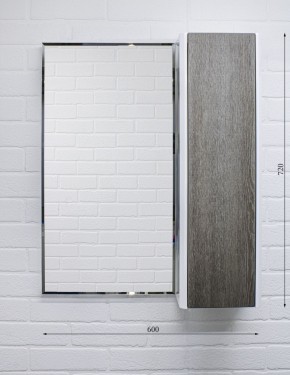 Шкаф-зеркало Uno 60 Дуб серый левый/правый Домино (DU1503HZ) в Тавде - tavda.ok-mebel.com | фото 7