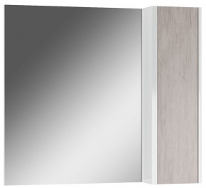 Шкаф-зеркало Uno 80 Дуб серый левый/правый Домино (DU1504HZ) в Тавде - tavda.ok-mebel.com | фото 1