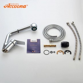 Смеситель для кухни Accoona A5410 с вытягивающейся лейкой в Тавде - tavda.ok-mebel.com | фото 3