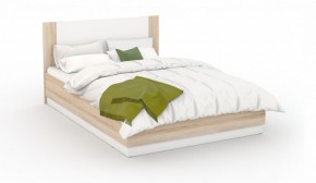 Спальня Аврора Кровать 160 с подъемным механизмом Дуб сонома/Белый в Тавде - tavda.ok-mebel.com | фото
