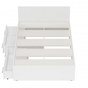 Стандарт Кровать с ящиками 1200, цвет белый, ШхГхВ 123,5х203,5х70 см., сп.м. 1200х2000 мм., без матраса, основание есть в Тавде - tavda.ok-mebel.com | фото 7