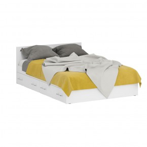 Стандарт Кровать с ящиками 1400, цвет белый, ШхГхВ 143,5х203,5х70 см., сп.м. 1400х2000 мм., без матраса, основание есть в Тавде - tavda.ok-mebel.com | фото 2