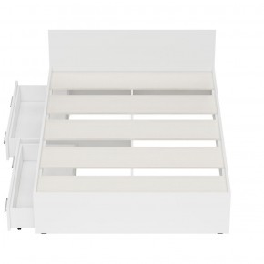 Стандарт Кровать с ящиками 1400, цвет белый, ШхГхВ 143,5х203,5х70 см., сп.м. 1400х2000 мм., без матраса, основание есть в Тавде - tavda.ok-mebel.com | фото 7