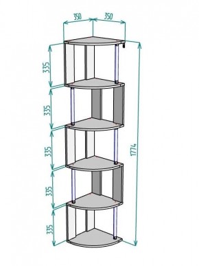 Стеллаж Maria S113-MA (Белый) в Тавде - tavda.ok-mebel.com | фото 3