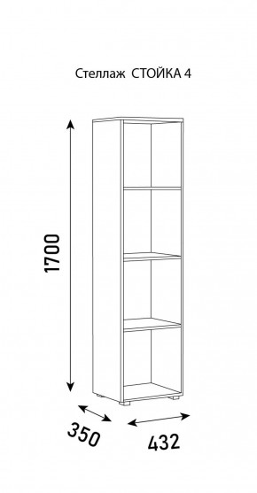Стеллаж Стойка 4 в Тавде - tavda.ok-mebel.com | фото 6