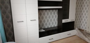 Стенка Ненси 1 (Венге/Белый глянец) в Тавде - tavda.ok-mebel.com | фото 5