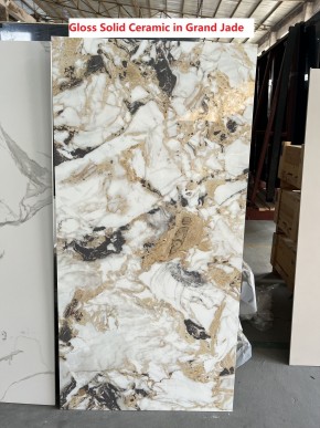 Стол ACERRA NEW 160 GLOSS GRAND JADE SOLID CERAMIC/ каркас цвета шампань, ®DISAUR в Тавде - tavda.ok-mebel.com | фото 6