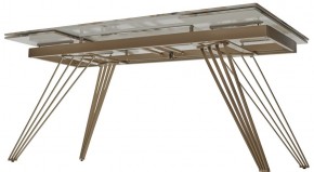 Стол ACERRA NEW 160 GLOSS GRAND JADE SOLID CERAMIC/ каркас цвета шампань, ®DISAUR в Тавде - tavda.ok-mebel.com | фото 9