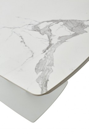 Стол ALATRI 120 GLOSS STATUARIO WHITE SOLID CERAMIC / WHITE, ®DISAUR в Тавде - tavda.ok-mebel.com | фото 10