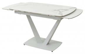 Стол ALATRI 120 GLOSS STATUARIO WHITE SOLID CERAMIC / WHITE, ®DISAUR в Тавде - tavda.ok-mebel.com | фото 8