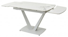 Стол ALATRI 120 GLOSS STATUARIO WHITE SOLID CERAMIC / WHITE, ®DISAUR в Тавде - tavda.ok-mebel.com | фото 9