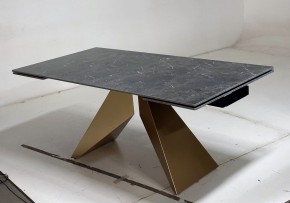 Стол ALES 180 BLACK GRAVE SOLID CERAMIC, керамика / бронзовый, ®DISAUR в Тавде - tavda.ok-mebel.com | фото 4