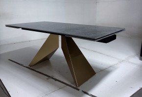 Стол ALES 180 BLACK GRAVE SOLID CERAMIC, керамика / бронзовый, ®DISAUR в Тавде - tavda.ok-mebel.com | фото 6