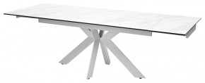 Стол BELLUNO 160 MARBLES KL-99 Белый мрамор матовый, итальянская керамика/ белый каркас, ®DISAUR в Тавде - tavda.ok-mebel.com | фото 6