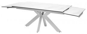 Стол BELLUNO 160 MARBLES KL-99 Белый мрамор матовый, итальянская керамика/ белый каркас, ®DISAUR в Тавде - tavda.ok-mebel.com | фото 7