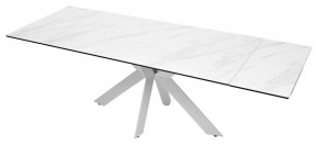 Стол BELLUNO 160 MARBLES KL-99 Белый мрамор матовый, итальянская керамика/ белый каркас, ®DISAUR в Тавде - tavda.ok-mebel.com | фото 8