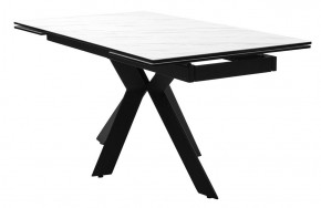 Стол BELLUNO 160 MARBLES KL-99 Белый мрамор матовый, итальянская керамика/ черный каркас, ®DISAUR в Тавде - tavda.ok-mebel.com | фото 2