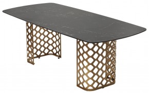 Стол CHIAVARI 220 KL-116 Черный мрамор матовый, итальянская керамика / бронзовый, ®DISAUR в Тавде - tavda.ok-mebel.com | фото 7