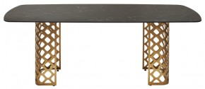 Стол CHIAVARI 220 KL-116 Черный мрамор матовый, итальянская керамика / бронзовый, ®DISAUR в Тавде - tavda.ok-mebel.com | фото 8