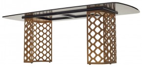 Стол CHIAVARI 220 KL-188 Контрастный мрамор матовый, итальянская керамика / Шампань, ®DISAUR в Тавде - tavda.ok-mebel.com | фото 5