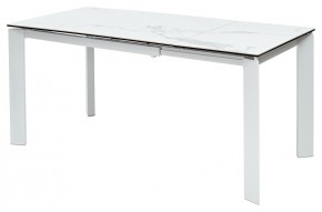 Стол CORNER 120 HIGH GLOSS STATUARIO керамика, стекло/ белый каркас, ®DISAUR в Тавде - tavda.ok-mebel.com | фото 5