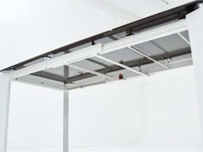 Стол CORNER 120 HIGH GLOSS STATUARIO керамика, стекло/ белый каркас, ®DISAUR в Тавде - tavda.ok-mebel.com | фото 7