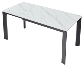 Стол CORNER 120 MATT WHITE MARBLE SOLID CERAMIC / BLACK, ®DISAUR в Тавде - tavda.ok-mebel.com | фото 4