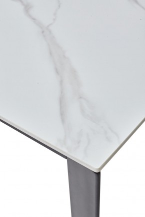 Стол CORNER 120 MATT WHITE MARBLE SOLID CERAMIC / BLACK, ®DISAUR в Тавде - tavda.ok-mebel.com | фото 8