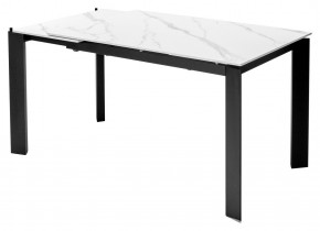 Стол CORNER 120 MATT WHITE MARBLE SOLID CERAMIC / BLACK, ®DISAUR в Тавде - tavda.ok-mebel.com | фото 4