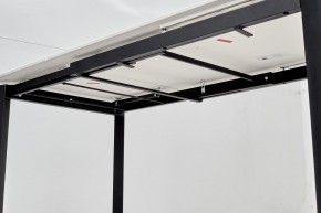 Стол CORNER 120 MATT WHITE MARBLE SOLID CERAMIC / BLACK, ®DISAUR в Тавде - tavda.ok-mebel.com | фото 9
