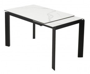 Стол CORNER 120 MATTE STATUARIO Белый мрамор матовый керамика, стекло/ черный каркас, ®DISAUR в Тавде - tavda.ok-mebel.com | фото 3