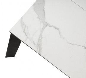 Стол CORNER 120 MATTE STATUARIO Белый мрамор матовый керамика, стекло/ черный каркас, ®DISAUR в Тавде - tavda.ok-mebel.com | фото 8