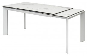 Стол CREMONA 140 HIGH GLOSS STATUARIO Белый мрамор глянцевый, керамика/ белый каркас, ®DISAUR в Тавде - tavda.ok-mebel.com | фото 7