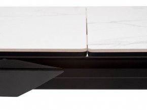 Стол CREMONA 140 HIGH GLOSS STATUARIO Белый мрамор глянцевый, керамика/ черный каркас, ®DISAUR в Тавде - tavda.ok-mebel.com | фото 5