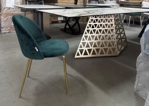 Стол ENNA 220 KL-188 Контрастный мрамор матовый, итальянская керамика/ каркас цвета шампань, ®DISAUR в Тавде - tavda.ok-mebel.com | фото 7