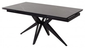 Стол FORIO 160 MATT BLACK MARBLE SOLID CERAMIC / BLACK, ®DISAUR в Тавде - tavda.ok-mebel.com | фото 1