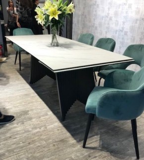 Стол IVAR 180 MARBLES KL-99 Белый мрамор, итальянская керамика, ®DISAUR в Тавде - tavda.ok-mebel.com | фото 6