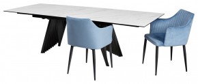 Стол IVAR 180 MARBLES KL-99 Белый мрамор, итальянская керамика, ®DISAUR в Тавде - tavda.ok-mebel.com | фото 7