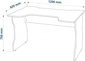 Стол компьютерный ВАРДИГ K1 120x82, антрацит/красный в Тавде - tavda.ok-mebel.com | фото 3