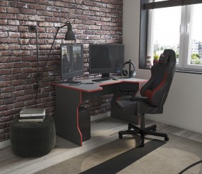 Стол компьютерный ВАРДИГ K1 120x82, антрацит/красный в Тавде - tavda.ok-mebel.com | фото 4