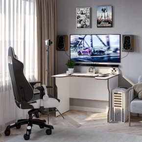 Стол компьютерный ВАРДИГ K2 100x82, белый/черный в Тавде - tavda.ok-mebel.com | фото 4