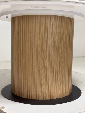 Стол MESA D120 цвет БЕЛЫЙ МРАМОР M326 / Каркас OAK, ®DISAUR в Тавде - tavda.ok-mebel.com | фото 4