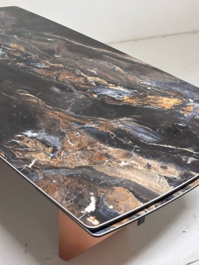 Стол ПУАНТО 200 TITANIUM LAWA NERO, керамика / МЕДЬ каркас М-City в Тавде - tavda.ok-mebel.com | фото 6