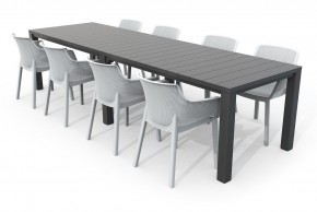 Стол раскладной Джули (Julie Double table 2 configurations) Графит в Тавде - tavda.ok-mebel.com | фото 7