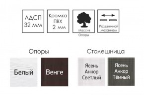 Стол раскладной Ялта-2 (опоры массив резной) в Тавде - tavda.ok-mebel.com | фото 4