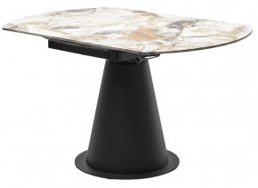 Стол TERAMO 135 GLOSS GRAND JADE SOLID CERAMIC, керамика, поворотн.механизм / Черный каркас, ®DISAUR в Тавде - tavda.ok-mebel.com | фото 10
