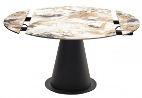 Стол TERAMO 135 GLOSS GRAND JADE SOLID CERAMIC, керамика, поворотн.механизм / Черный каркас, ®DISAUR в Тавде - tavda.ok-mebel.com | фото 14