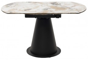 Стол TERAMO 135 GLOSS GRAND JADE SOLID CERAMIC, керамика, поворотн.механизм / Черный каркас, ®DISAUR в Тавде - tavda.ok-mebel.com | фото 16