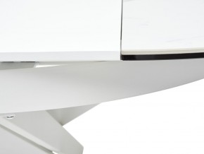 Стол TRENTO 120 HIGH GLOSS STATUARIO Белый мрамор глянцевый, керамика/ белый каркас, ®DISAUR в Тавде - tavda.ok-mebel.com | фото 9