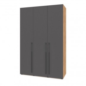 СТОУН С32 Шкаф 3-х створчатый (золотой дуб/графит) в Тавде - tavda.ok-mebel.com | фото